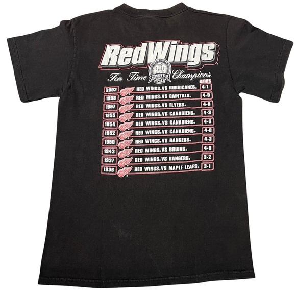Vintage Y2K Detroit Red Wings 2002 Stanley Cup Champions T Shirt Lee - Picture 2 of 5